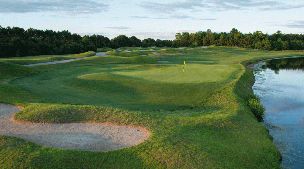 The Dye Course (pictured) is one of four resort courses to play at Barefoot.
