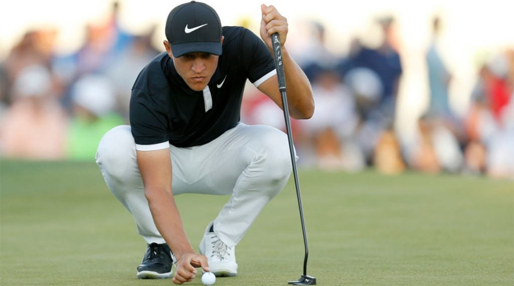 Cameron Champ wore black and white golf shoes to commemorate Black History Month at the Waste Management Phoenix Open.