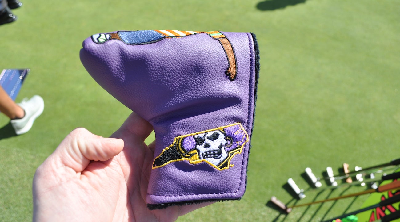 Check out Harold Varner III's purple 'Gerald' putter cover - Golf