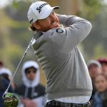 J.B. Holmes watches a tee shot during the final round of the Genesis Open on Sunday.