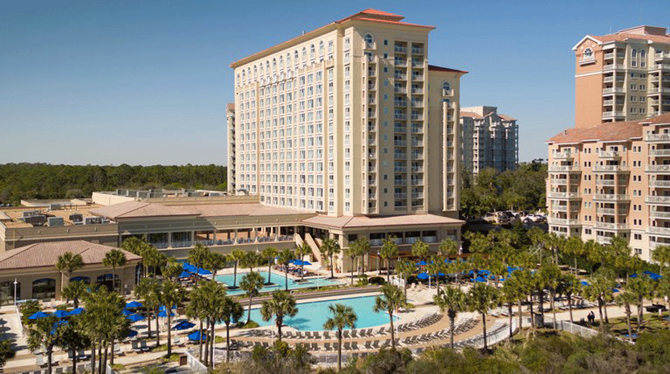 The Myrtle Beach Marriott Resort & Spa at Grande Dunes is located just steps from the ocean in North Myrtle Beach.
