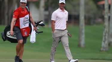 It was impossible to miss Adam Scott's new DirectedForce mallet on the course.