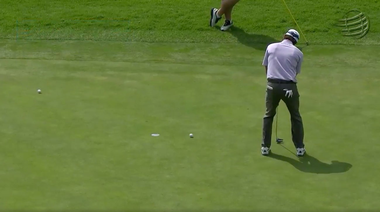 Patrick Cantlay almost aces par-4 while Kevin Kisner putts