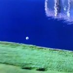 Chesson Hadley's ball runs off the 17th green during the first round of the 2019 Waste Management Phoenix Open