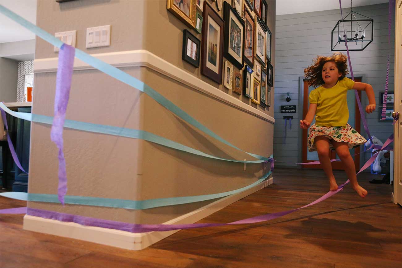 Makenzie jets down the hallway.