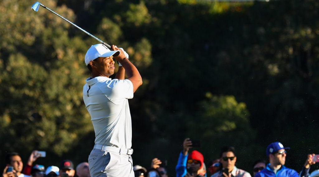 Tiger Woods pictured during last year's Genesis Open at Riviera CC