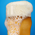 Frothy beer