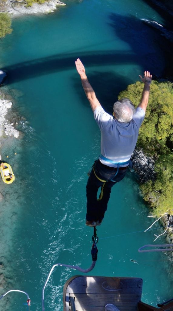 Bungee jumping is a little bit scarier than playing golf.