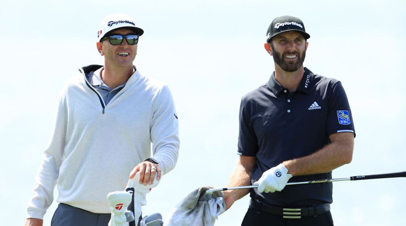 Dustin Johnson and his brother/caddie Austin might be allergic to stairs.