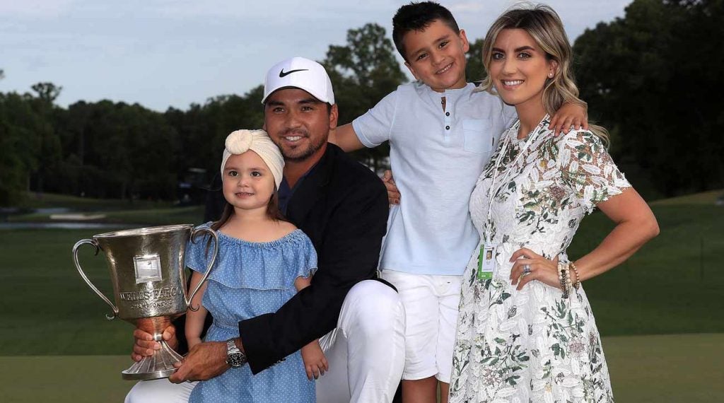 Jason Day with his wife, Ellie, and their kids, Dash and Lucy.