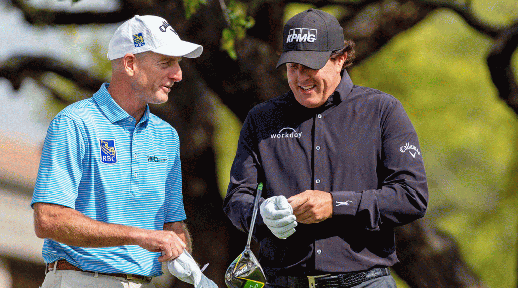 Jim Furyk and Phil Mickelson faced off on Day 2 of the WGC-Dell Technologies Match Play.