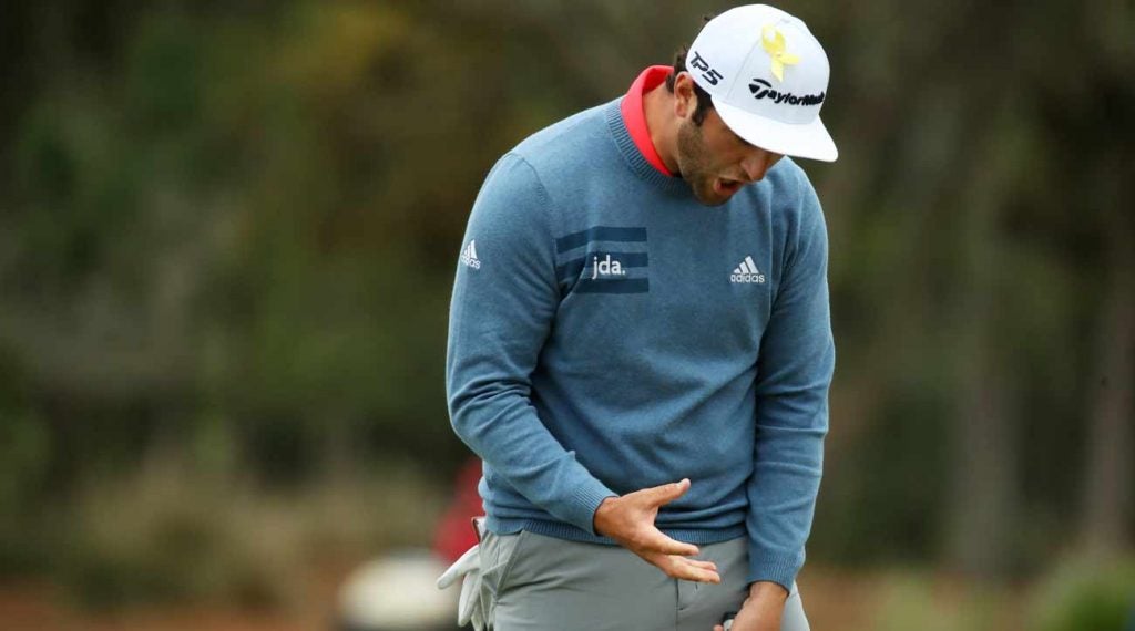 Despite some outbursts on Sunday, Jon Rahm said he was proud of keeping his emotions in check.