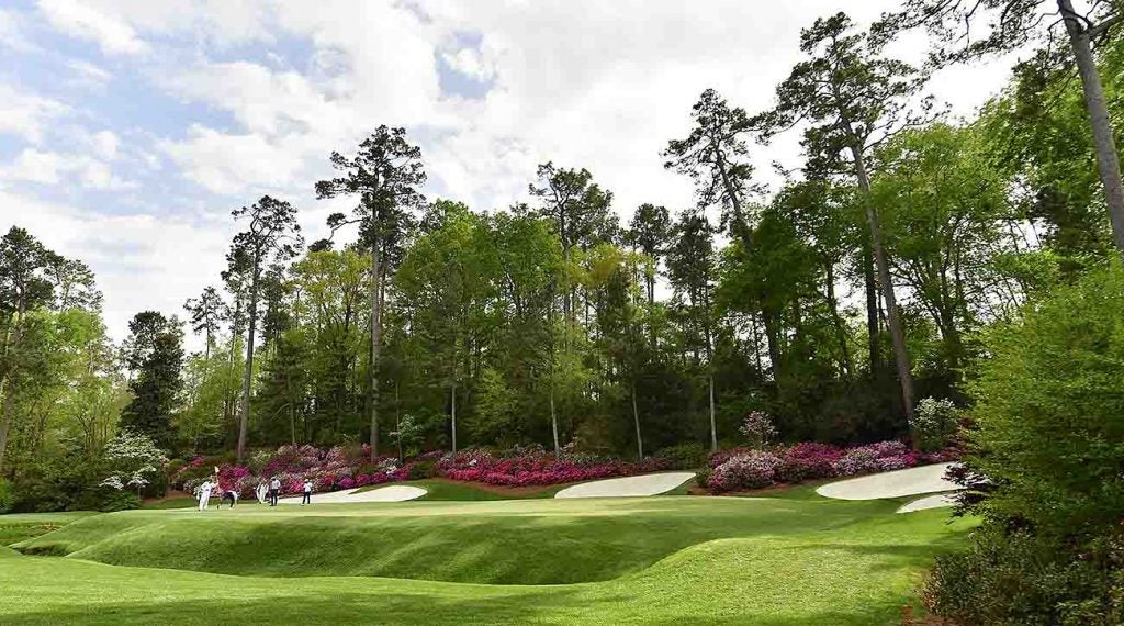 The 13th green at Augusta National.