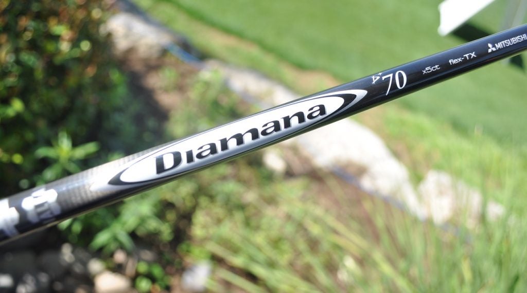 Tiger Woods' Mitsubishi Diamana D+ White Board 3-wood shaft. 