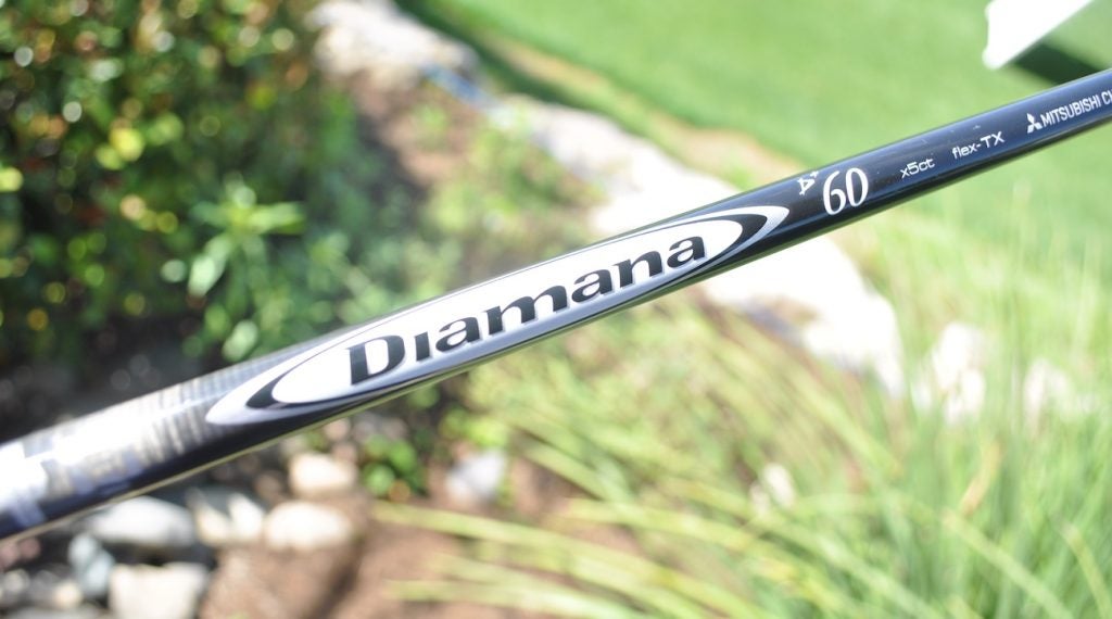 Tiger Woods switched to a lighter Mitsubishi Diamana D+ White Board driver shaft.