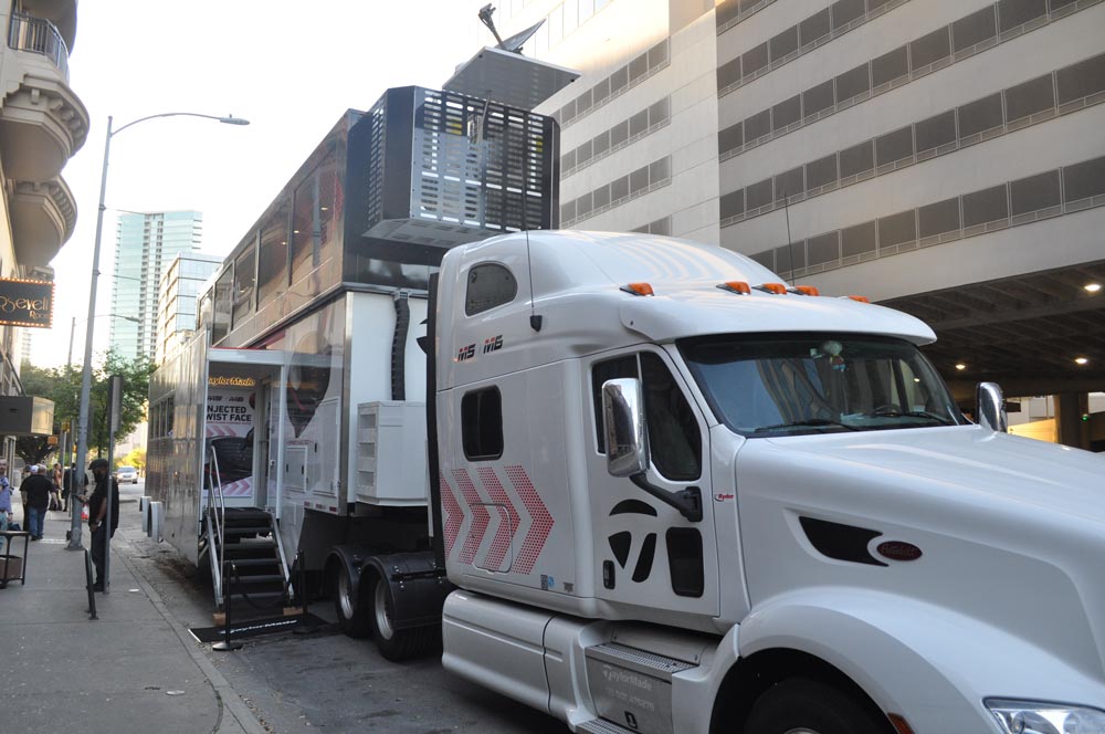 Another view of the brand-new Tour Truck on Tuesday.