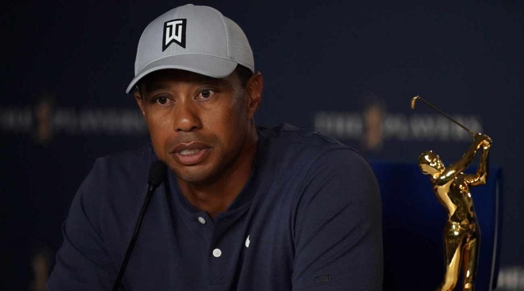 Tiger Woods broke down his neck injury during Tuesday's Players press conference.