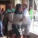 A bar fight at Lake Club Benoni in South Africa was caught on camera