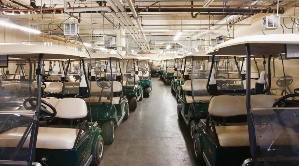 Golf carts like these ones have been stolen from The Cove Rotonda Golf Center in Florida.