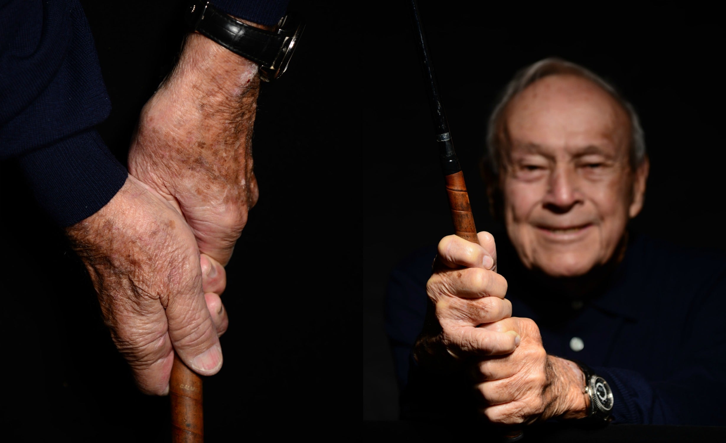 Arnold Palmer demonstrating an overlap grip