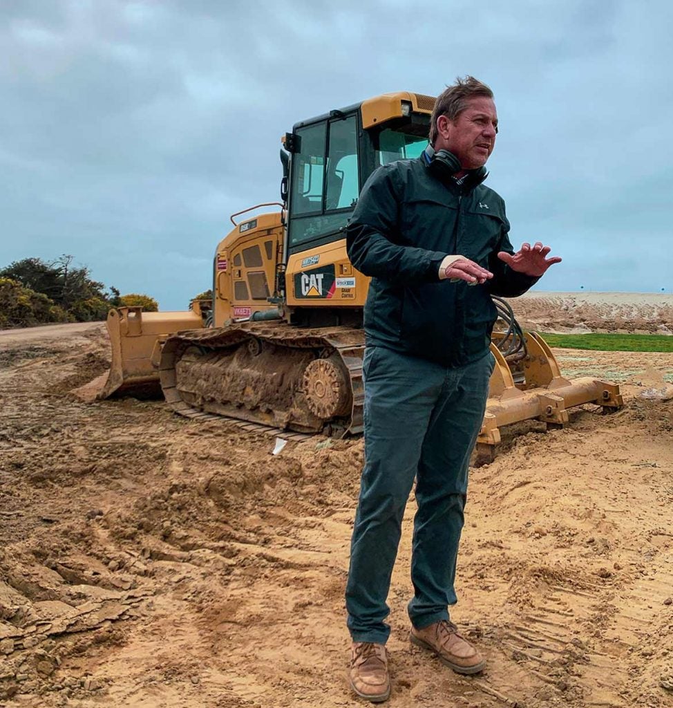 One of Sheep Ranch’s four course shapers, Jim Craig, takes some time out of his Saturday to discuss his latest tasks. He also mentions that there won’t be a single bunker at Sheep Ranch, at least not initially.
