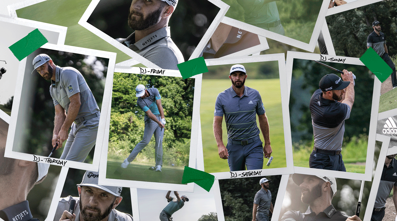 Dustin Johnson's Thursday - Sunday looks by Adidas.