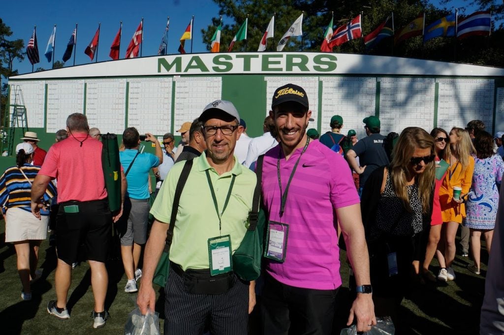 Frank Rosato and his son thoroughly enjoyed their Masters experience.