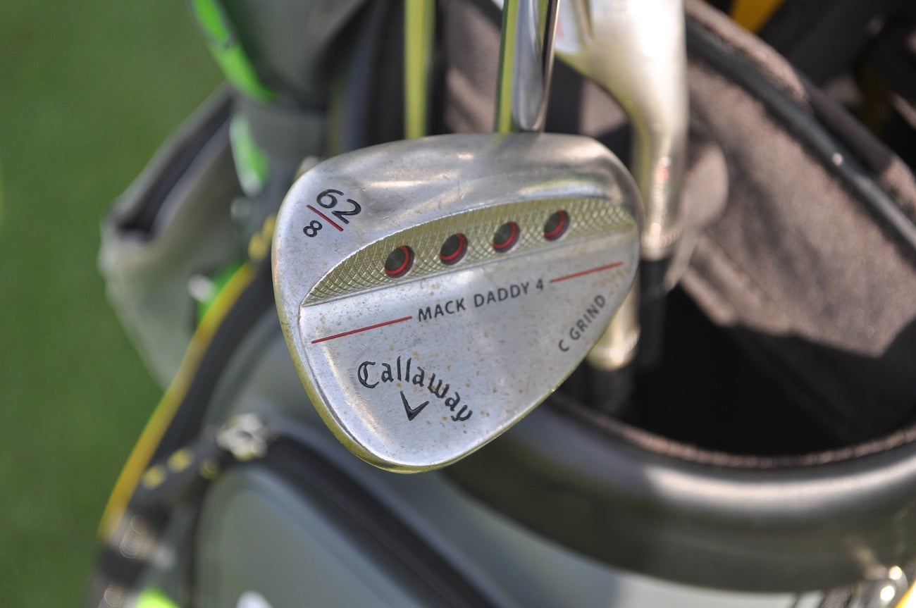Ollie Schniederjans has a 62-degree Callaway Mack Daddy 4 wedge with 8 degrees of bounce. 