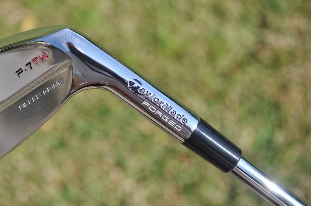 Another look at the hosel of TaylorMade's P7TW irons. 