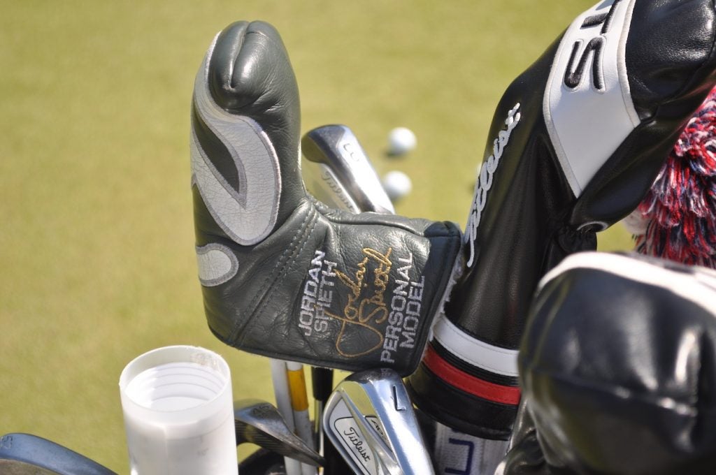 When you're one of the best players in the world, you get a personalized headcover with your signature stitched on the side. 