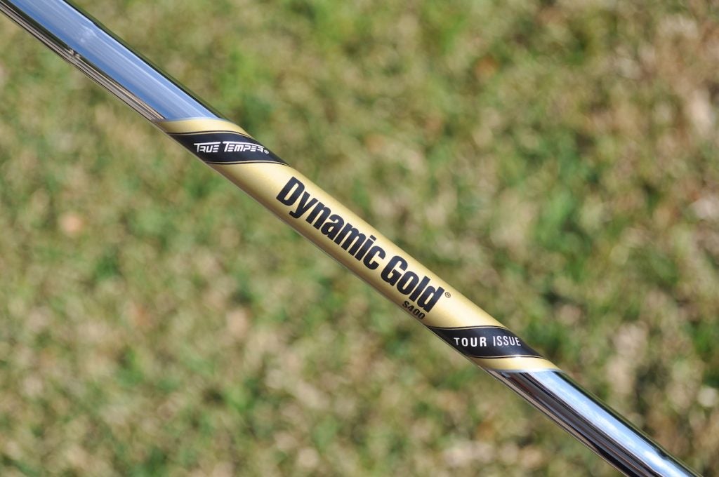 The stock shaft offered is True Temper's Dynamic Gold Tour Issue S400 shaft. 