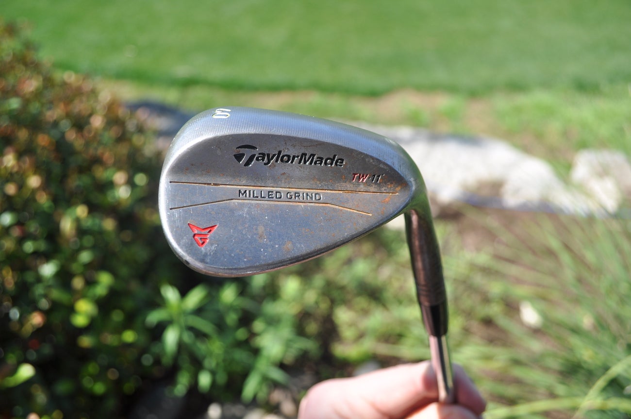 Tiger Woods' TaylorMade Milled Grind wedges. 