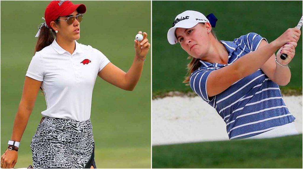 Maria Fassi (left) and Jennifer Kupcho (right) had a memorable final-round showdown during the Augusta National Women's Amateur.