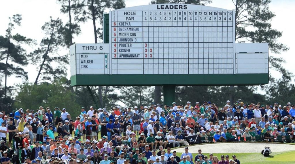 Golfers at the top of the leaderboard don't need to worry about the Masters cut line.