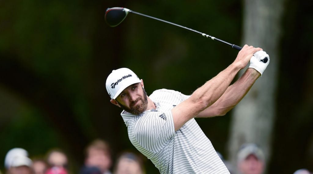 Dustin Johnson is the sole leader at 10-under after three rounds.