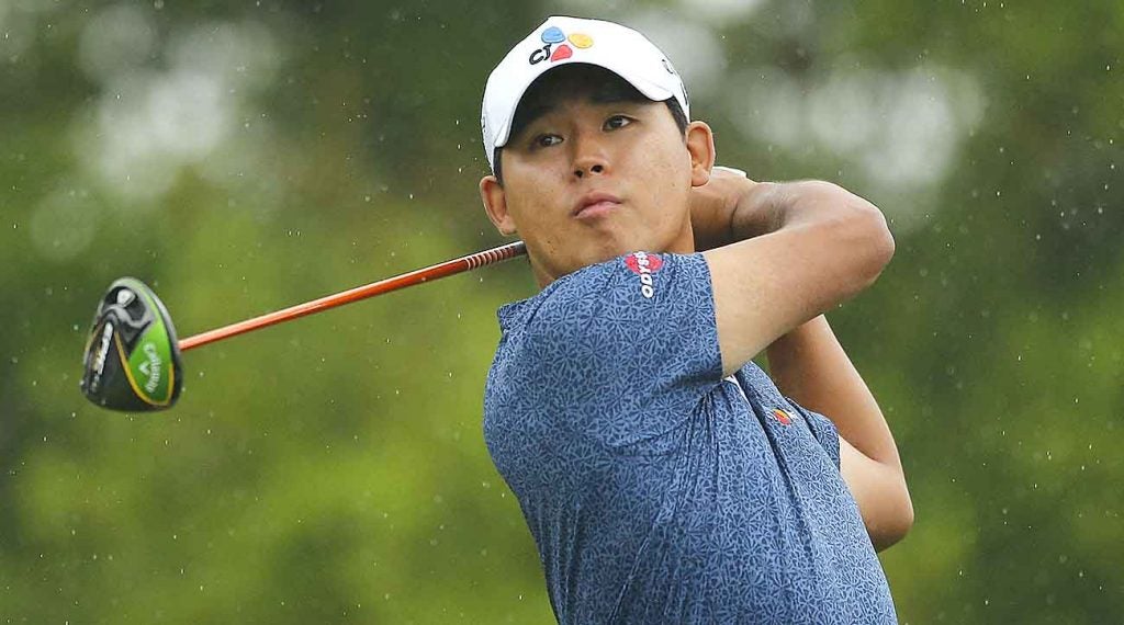 Si Woo Kim is looking to go wire-to-wire at the Valero.