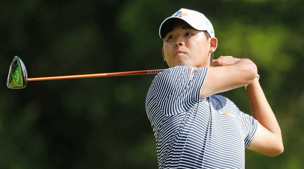 Si Woo Kim took a commanding four-shot lead at the Valero Texas Open on Friday.