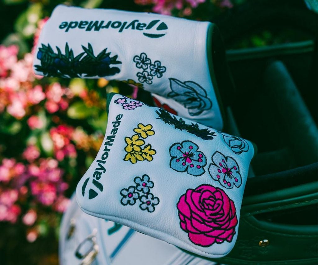 Special edition TaylorMade headcovers for the Masters. 