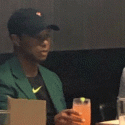 Tiger Woods was spotted wearing the green jacket Friday evening with his girlfriend Erica Herman.