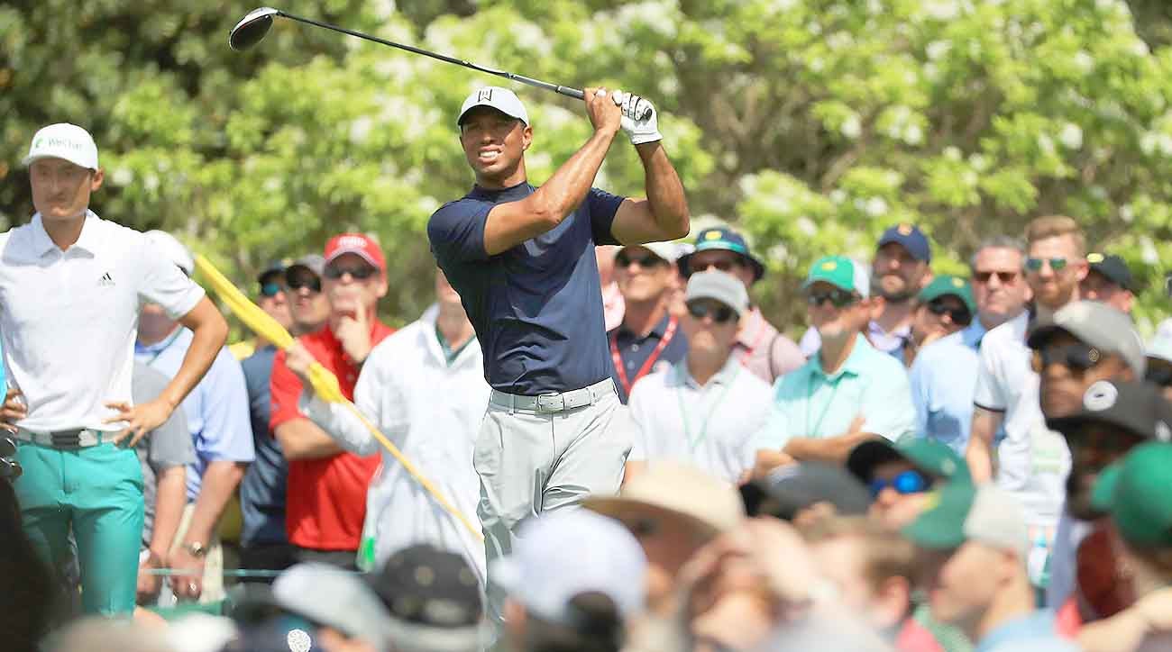 Tiger Woods drove it into a fairway bunker on No. 5 on Thursday and eventually made a bogey.