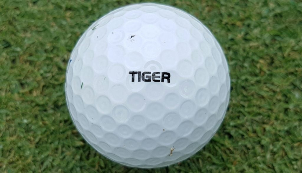 Tiger Woods' Bridgestone Tour B XS golf ball. 