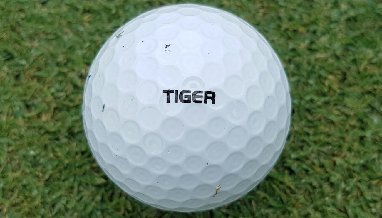 Tiger Woods' Bridgestone Tour B XS golf ball.