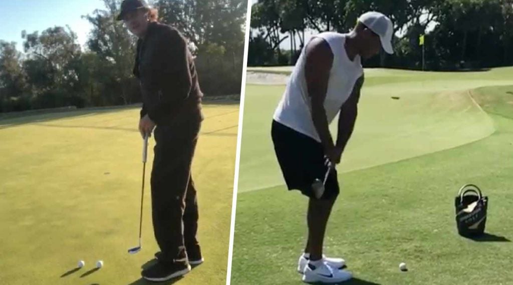 Tiger Woods and Phil Mickelson each have some killer home practice facilities.