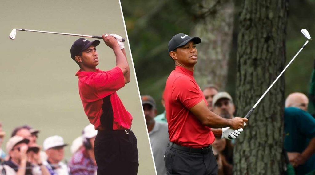 Tiger Woods hit mostly wedges in 1997. Not the case in 2019.