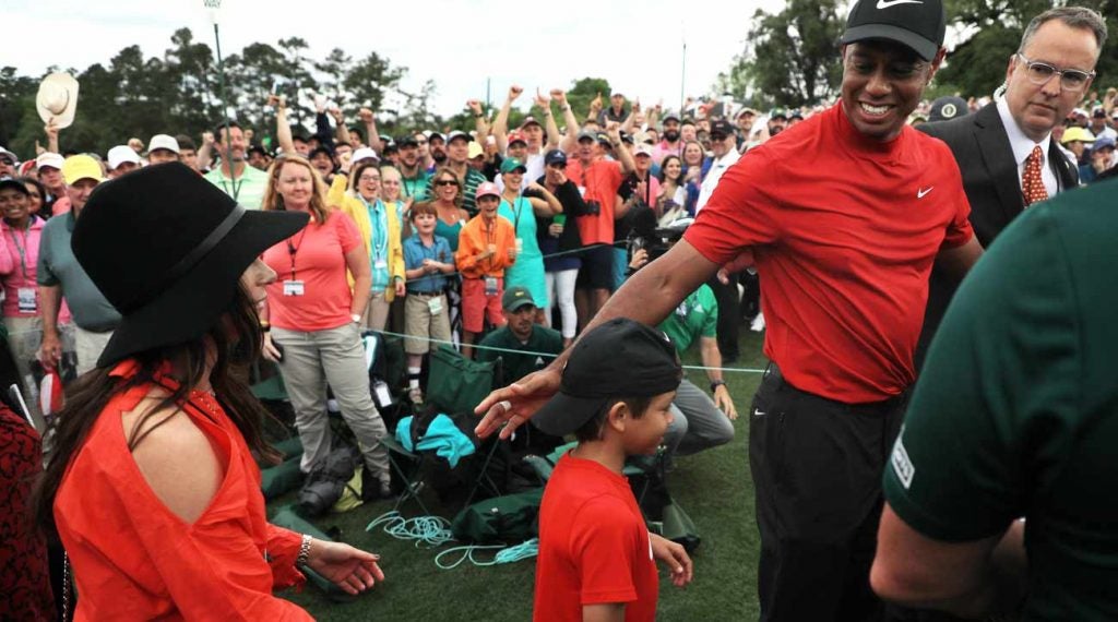 Tiger Woods celebrated with his family after winning the 2019 Masters.