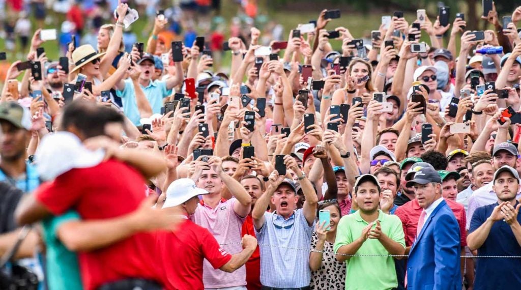 When Tiger Woods and Rory McIlroy embraced on the 18th green at last year's Tour Championship, legions of fans captured the moment.