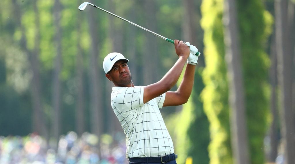 Tony Finau is just two shots off the lead heading into Sunday's final round at the Masters