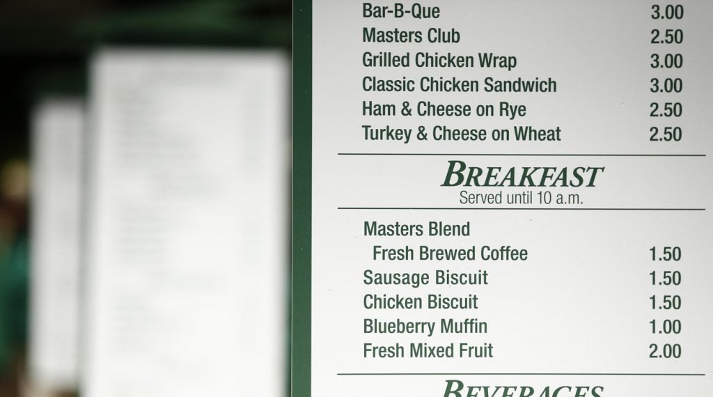 Masters concession items