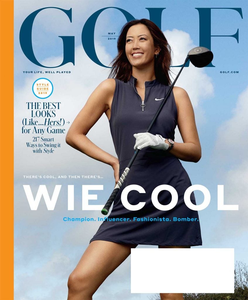 The finished product: Michelle Wie on the May issue of GOLF Magazine.