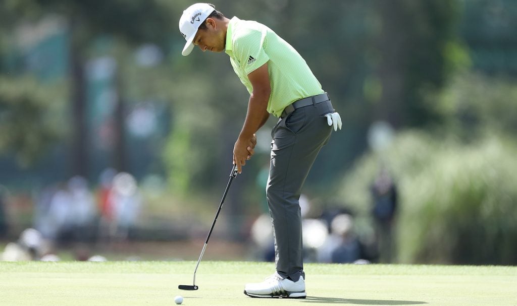 Xander Schauffele's Odyssey JETDYR Proto putter is based off the profile of his old Big T. 